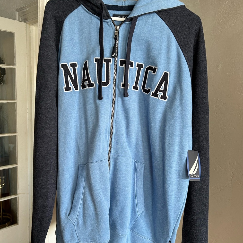 Brand new Men’s Nautica zipper sweatshirt with hood